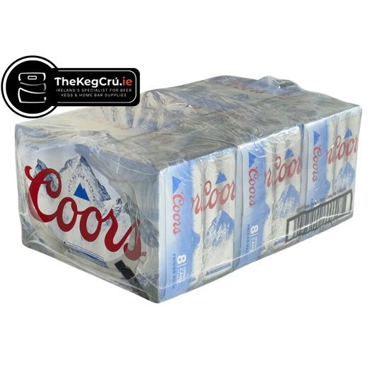 Coors – American Lager / Light Lager - 3.4% ABV – Slab (24 Cans) (8 Cans x 3) - TheKegCru.ie