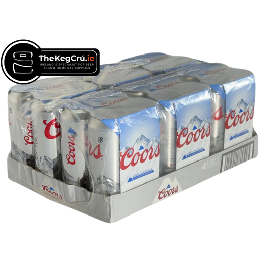 Coors – American Lager / Light Lager - 3.4% ABV – Slab (24 Cans) (4 Cans x 6) - TheKegCru.ie