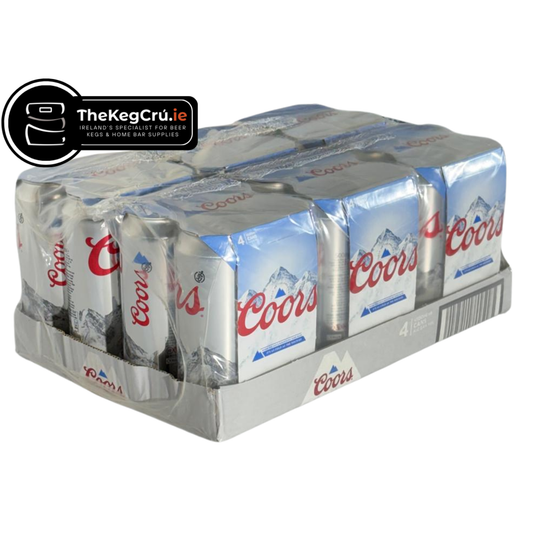 Coors – American Lager / Light Lager - 3.4% ABV – Slab (24 Cans) (4 Cans x 6) - TheKegCru.ie