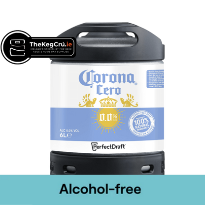Corona Cero 0.0% PerfectDraft Keg – Non Alcoholic Lager – 0% ABV - 6L PerfectDraft Keg - TheKegCru.ie