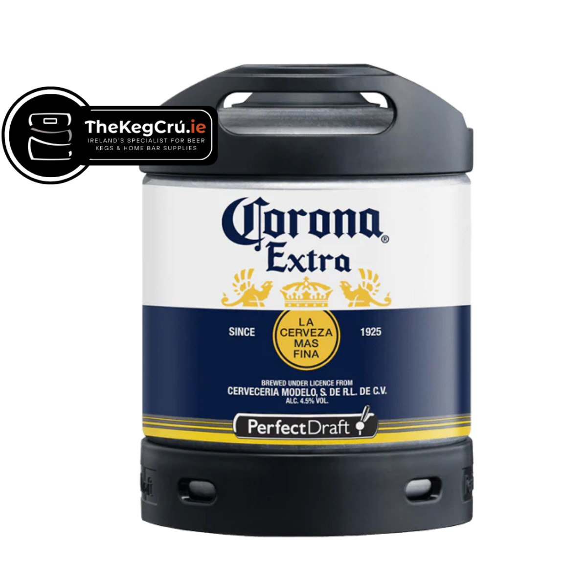 Corona Extra PerfectDraft Keg - Lager – 4.5% ABV - 6L PerfectDraft Keg - TheKegCru.ie