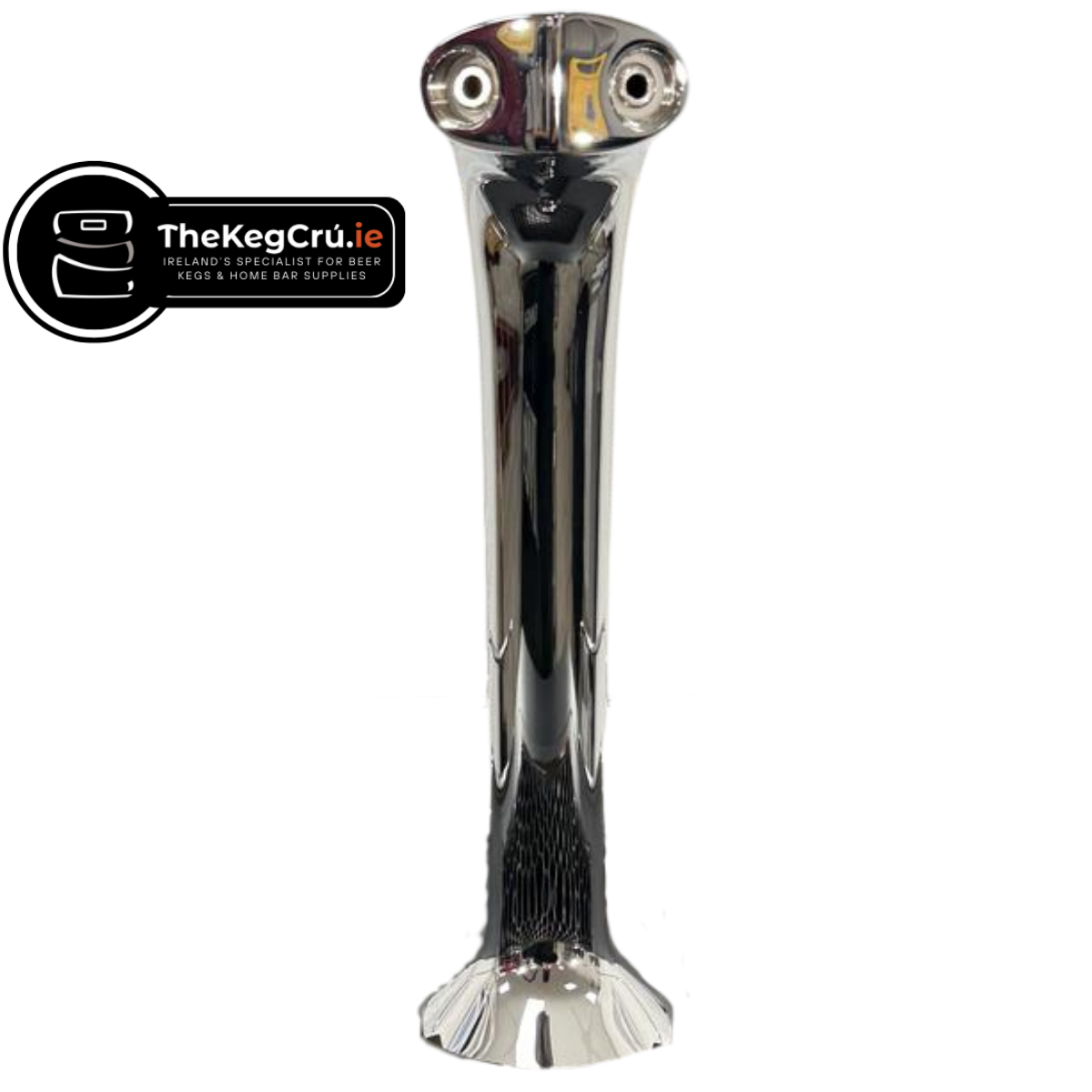 Metal Tower - Double Font - Chrome - TheKegCru.ie