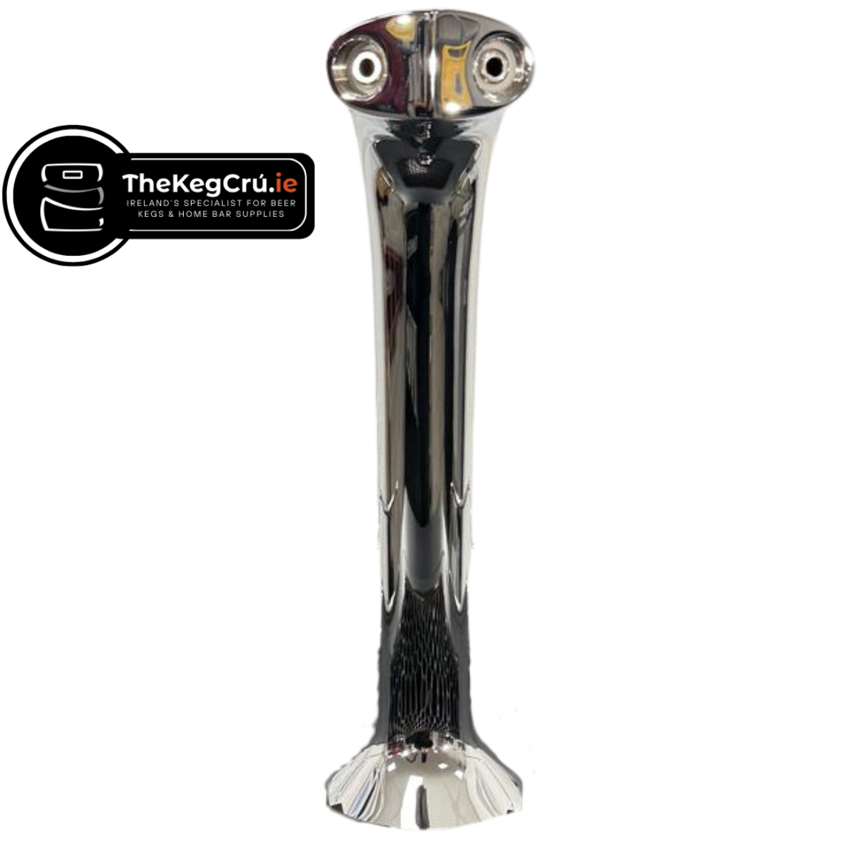 Metal Tower - Double Font - Chrome - TheKegCru.ie