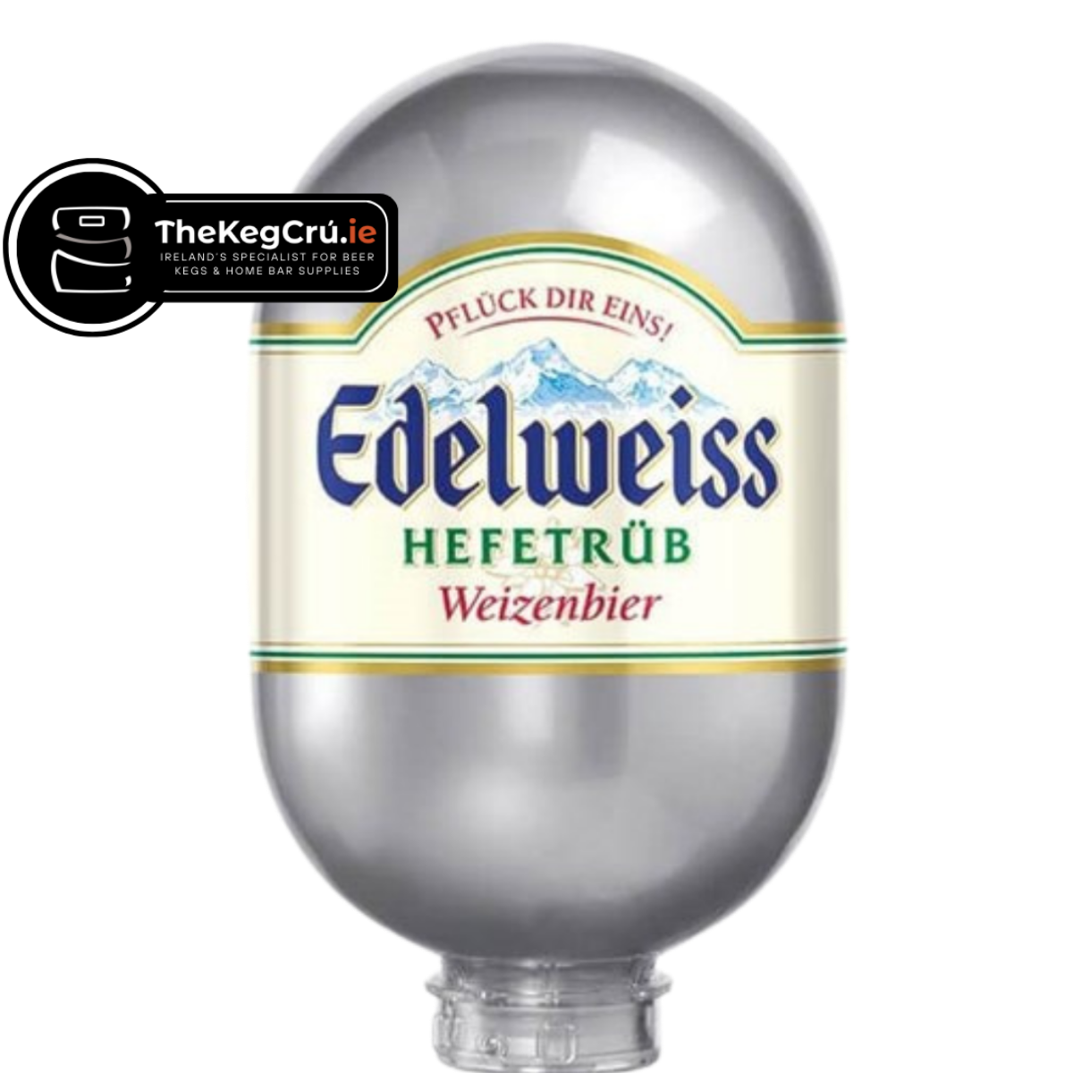 Edelweiss Hefetrüb Original Blade Keg -Hefeweizen – 5.3% ABV - 8L Blade Keg - TheKegCru.ie