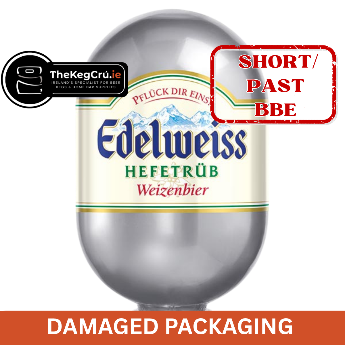 Edelweiss Hefetrüb Original - Blade Keg -Hefeweizen – 5.3% ABV - 8L Blade Keg - TheKegCru.ie