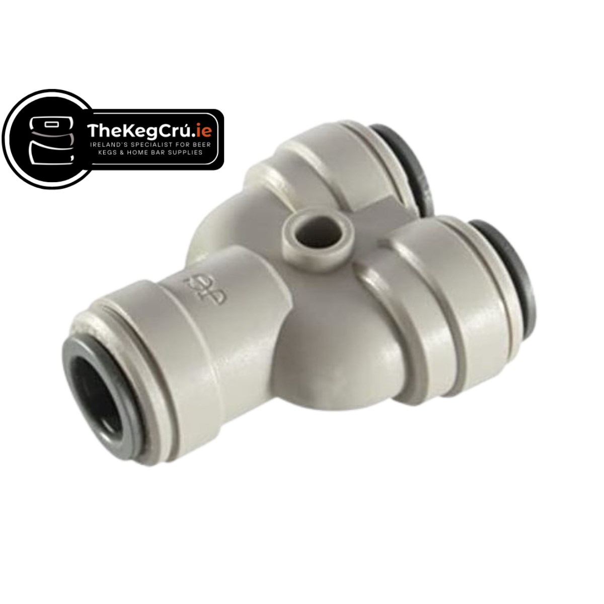Equal Y Connector - 3/8" Push Fit to 3/8" Push Fit - TheKegCru.ie