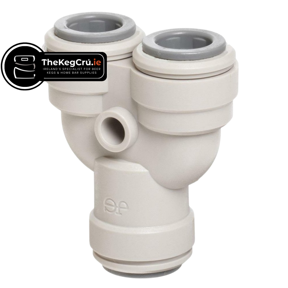 Equal Y Connector - 3/8" Push Fit to 3/8" Push Fit - TheKegCru.ie