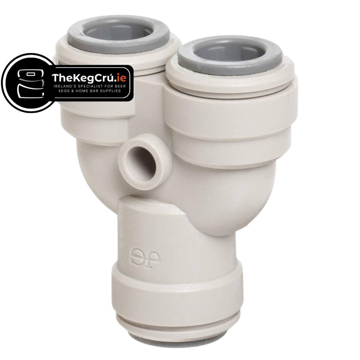 Equal Y Connector - 3/8" Push Fit to 3/8" Push Fit - TheKegCru.ie