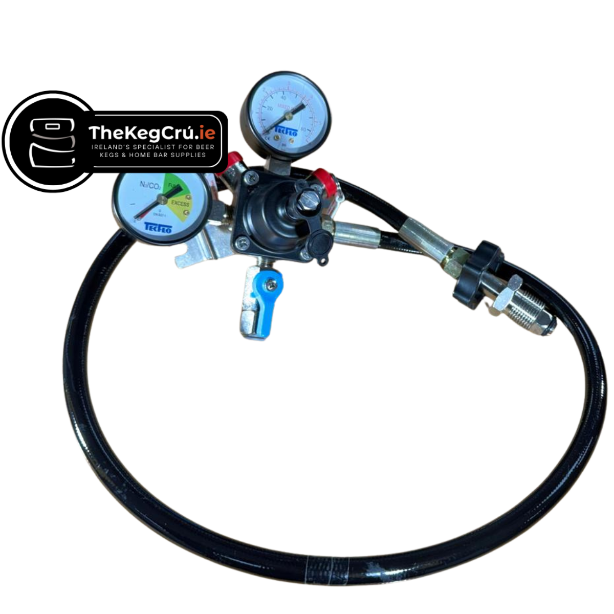 Mixed Gas Primary Regulator - Wall Mounted - Dual Gauge - TheKegCru.ie
