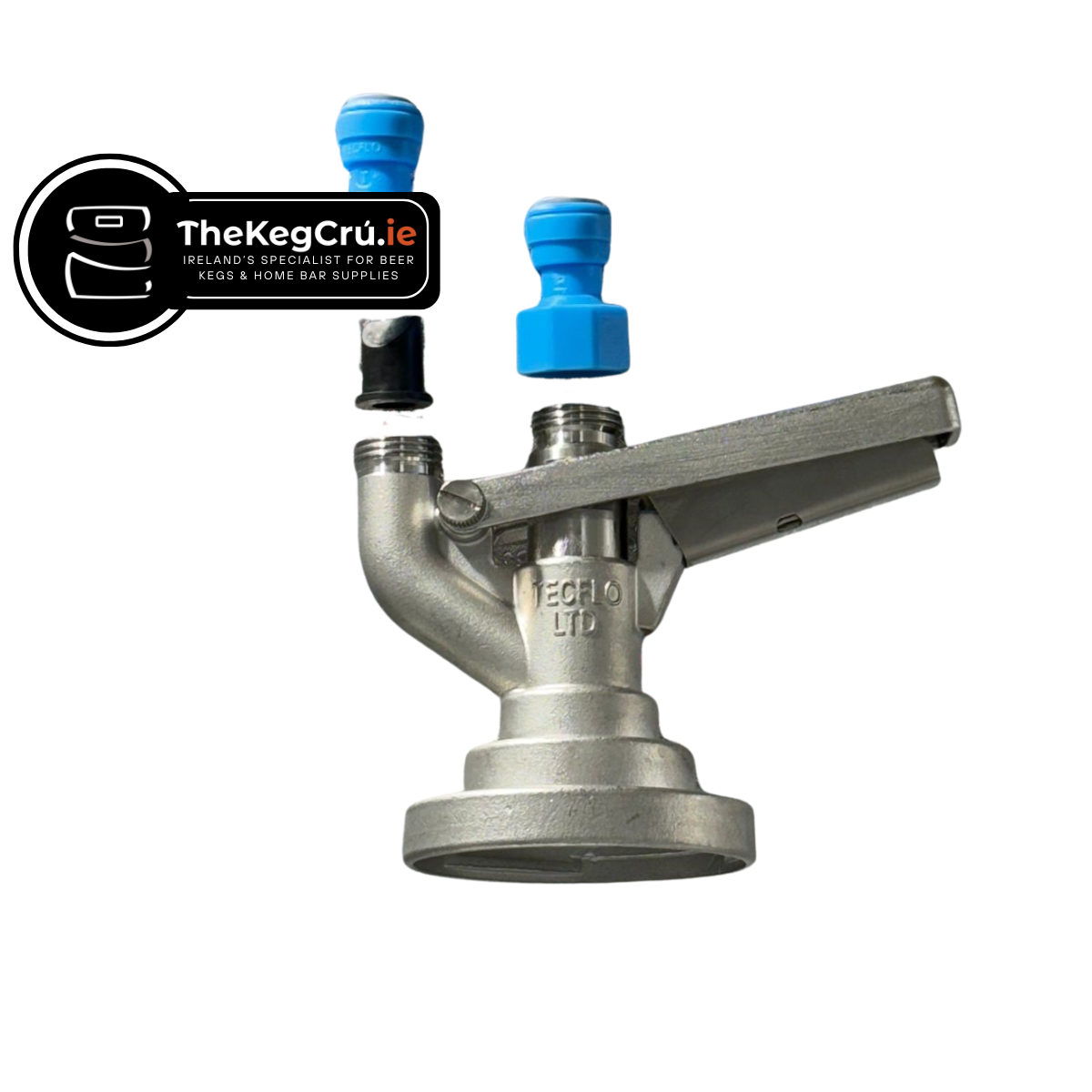 G Type - Tec-Flo Type 1 - Keg Coupler (Line Fittings included) - TheKegCru.ie