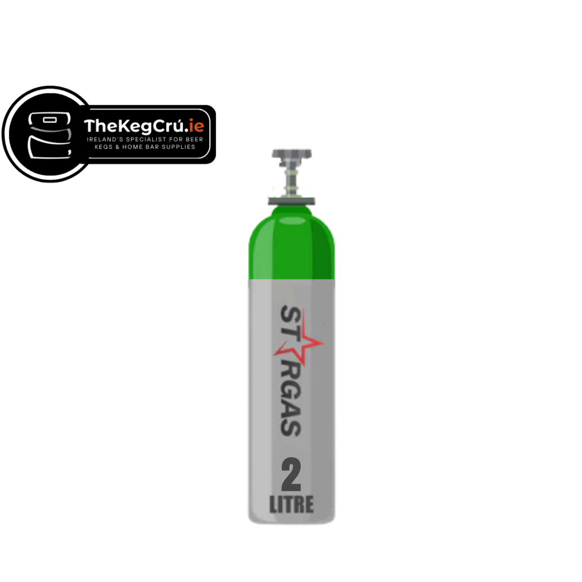 Gas - 75/25 Mix - 2L Gas Cylinder (NEW) - TheKegCru.ie