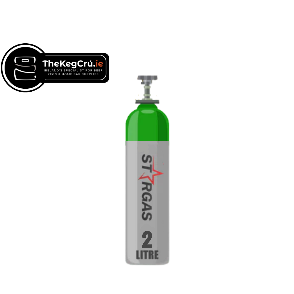 Gas - 75/25 Mix - 2L Gas Cylinder (NEW) - TheKegCru.ie