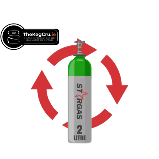 Refill Gas - 75/25 Mix - 2L Gas Cylinder - TheKegCru.ie