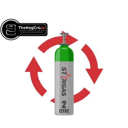 Refill Gas - 75/25 Mix - 2L Gas Cylinder - TheKegCru.ie