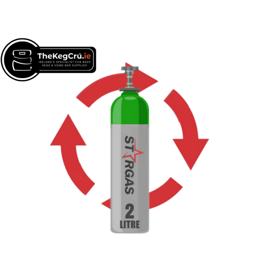 Refill Gas - 75/25 Mix - 2L Gas Cylinder - TheKegCru.ie
