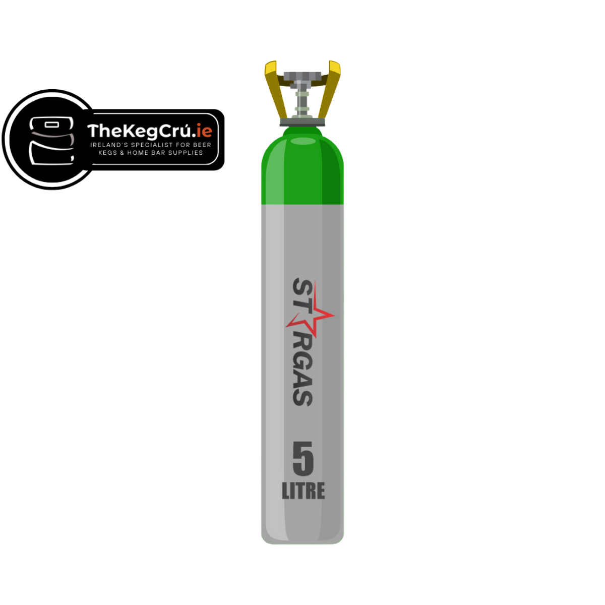 Gas - 75/25 Mix - 5L Gas Cylinder (NEW) - TheKegCru.ie