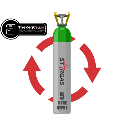 Refill Gas - 75/25 Mix - 5L Gas Cylinder - TheKegCru.ie