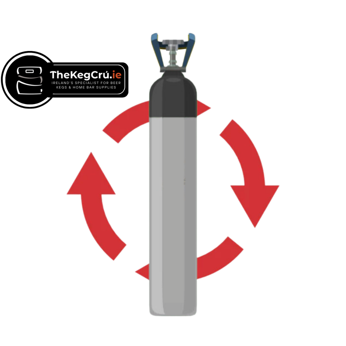 Refill Gas - CO2 - 10L Gas Cylinder - TheKegCru.ie