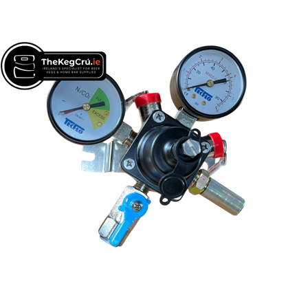 Mixed Gas Primary Regulator - Wall Mounted - Dual Gauge - TheKegCru.ie