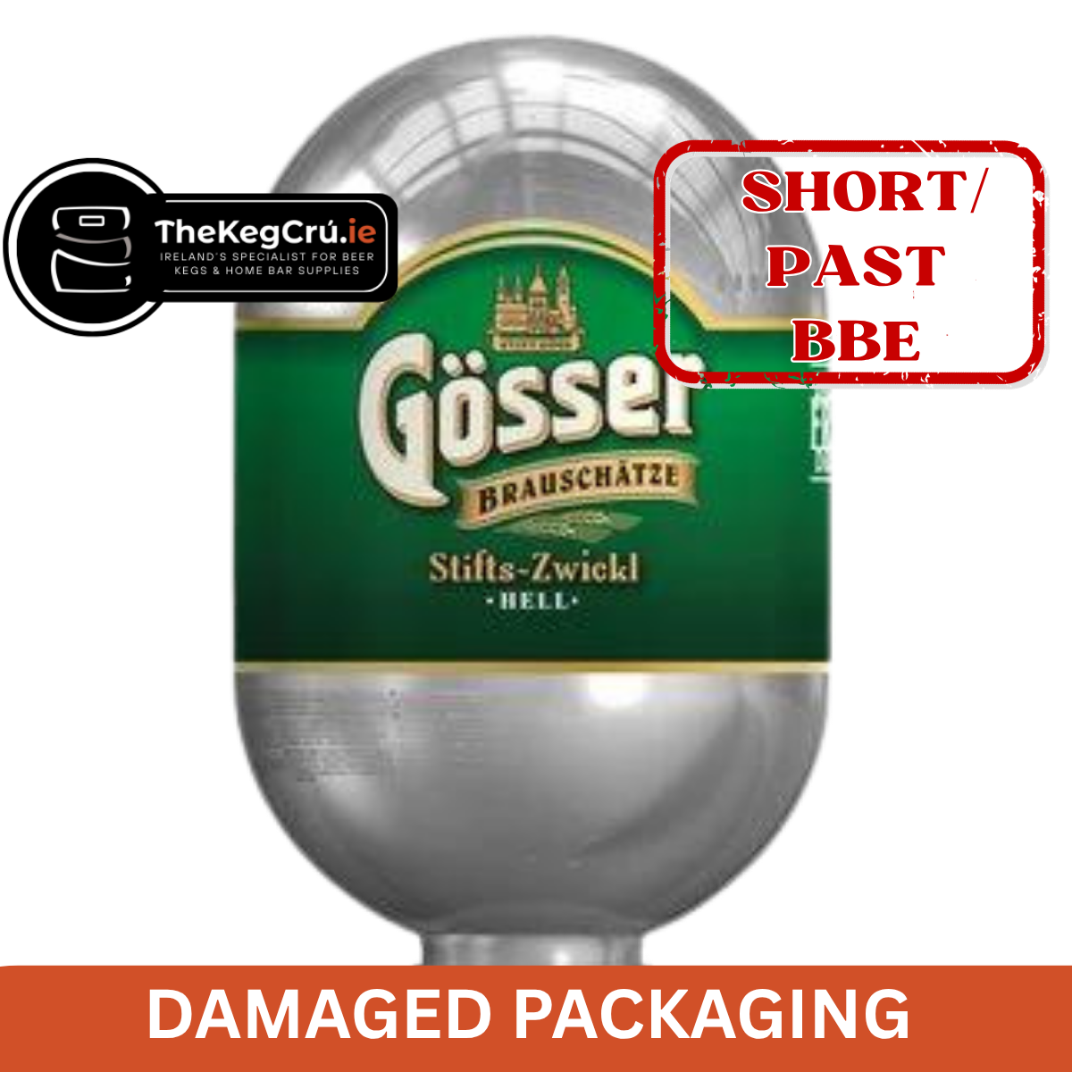 Gosser Stifts-Zwickl Hell - Blade – Lager – 5.2% ABV - 8L Blade Keg - TheKegCru.ie