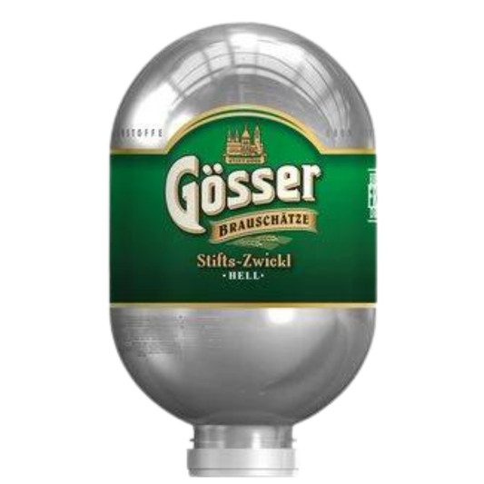 Gosser Stifts-Zwickl Hell Blade Keg – Lager – 5.2% ABV - 8L Blade Keg - TheKegCru.ie