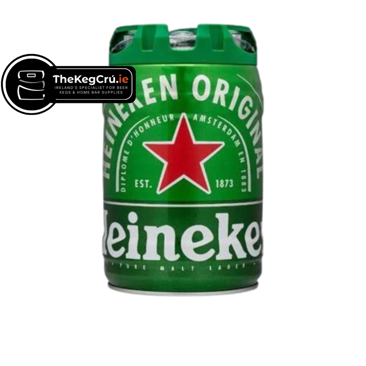Heineken - Lager - 5% ABV - Fresh 5L Keg - TheKegCru.ie