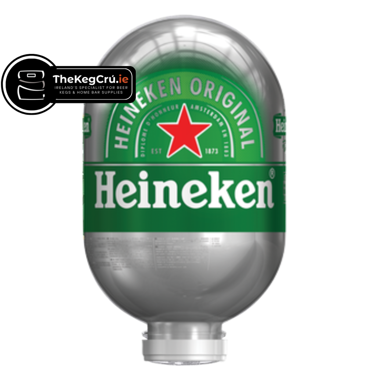 Heineken Blade Keg – Lager – 5% ABV - 8L Blade Keg - TheKegCru.ie