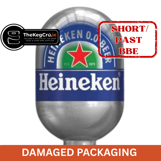 Heineken 0.0 Blade Keg - Non Alcoholic Lager – 0.0% ABV - 8L Blade Keg - TheKegCru.ie
