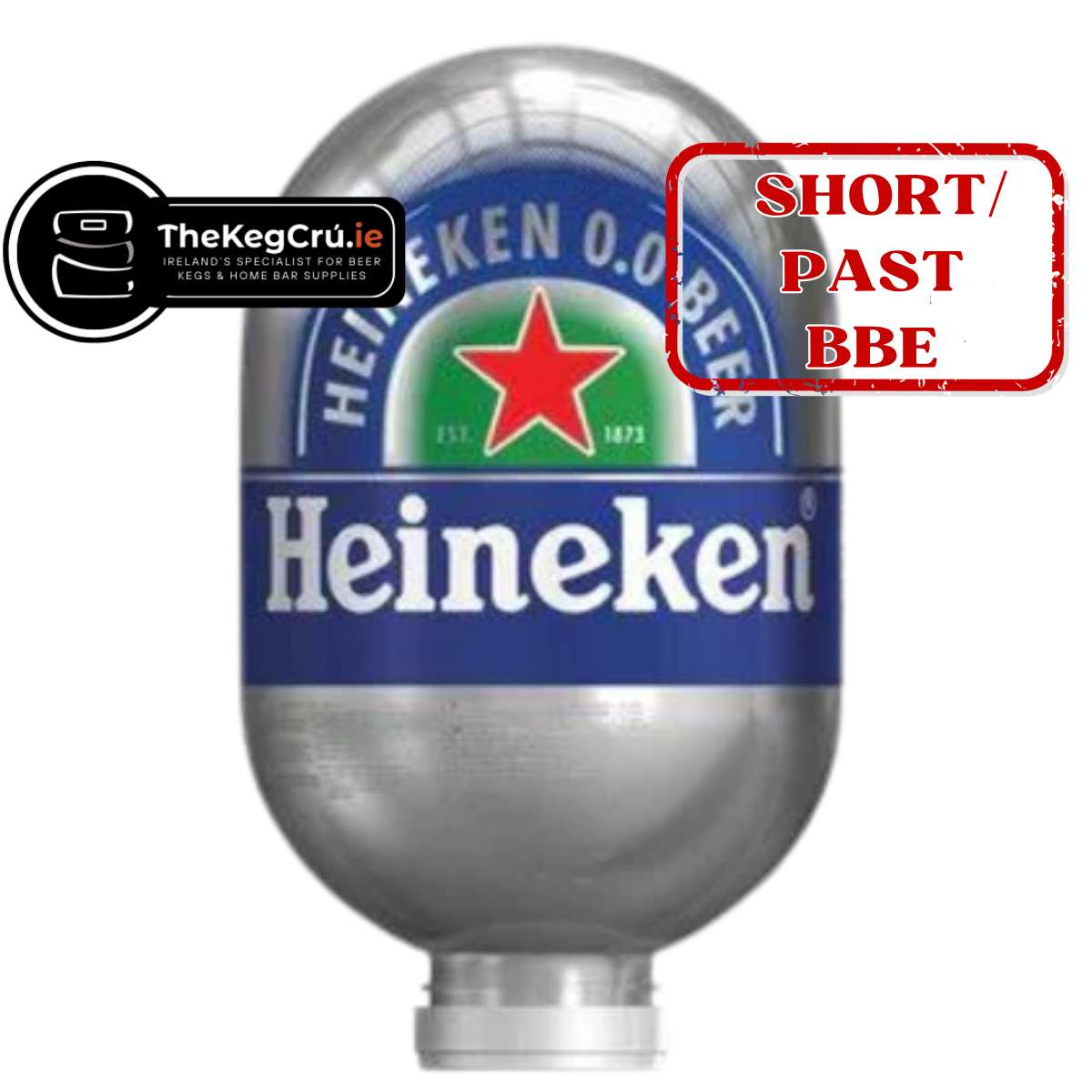 Heineken 0.0 Blade Keg - Non Alcoholic Lager – 0.0% ABV - 8L Blade Keg - TheKegCru.ie
