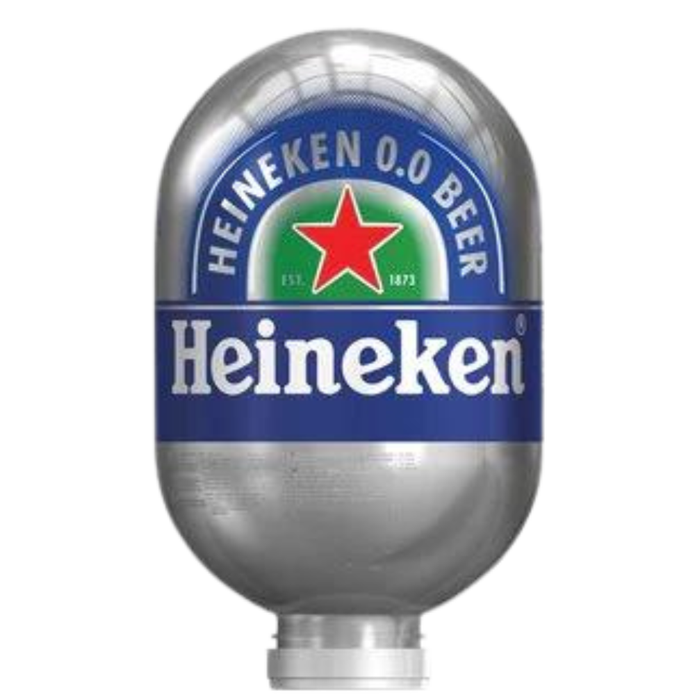Heineken 0.0 Blade Keg - Non Alcoholic Lager – 0.0% ABV - 8L Blade Keg - TheKegCru.ie