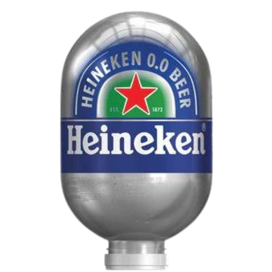 Heineken 0.0 Blade Keg - Non Alcoholic Lager – 0.0% ABV - 8L Blade Keg - TheKegCru.ie