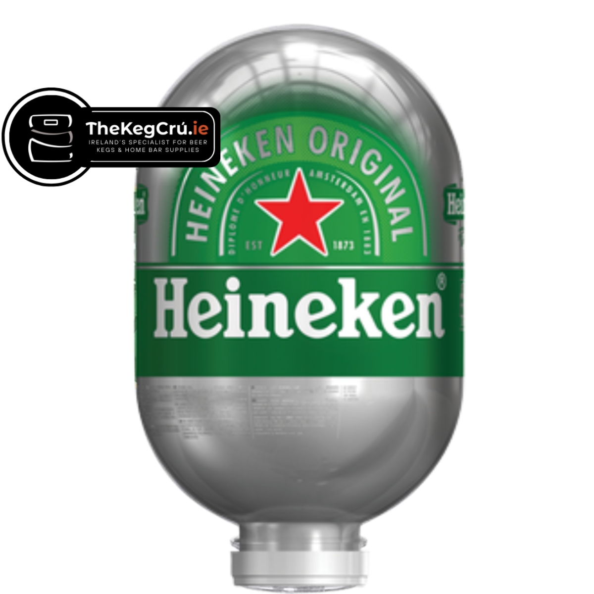 Heineken Blade Keg – Lager – 5% ABV - 8L Blade Keg - TheKegCru.ie