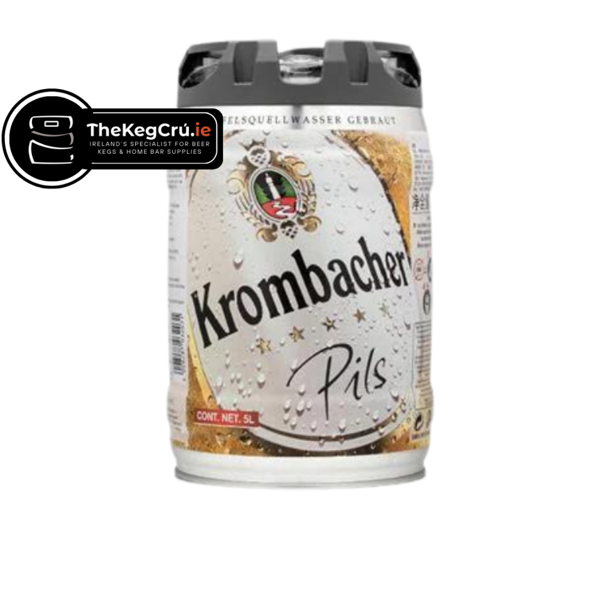 Krombacher Pils -Lager - 4.8% ABV - Fresh 5L Keg - TheKegCru.ie