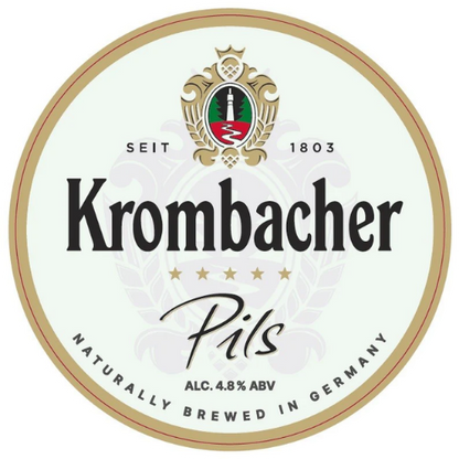 Krombacher Pilsner - 4.8% - Stainless Steel Keg - TheKegCru.ie