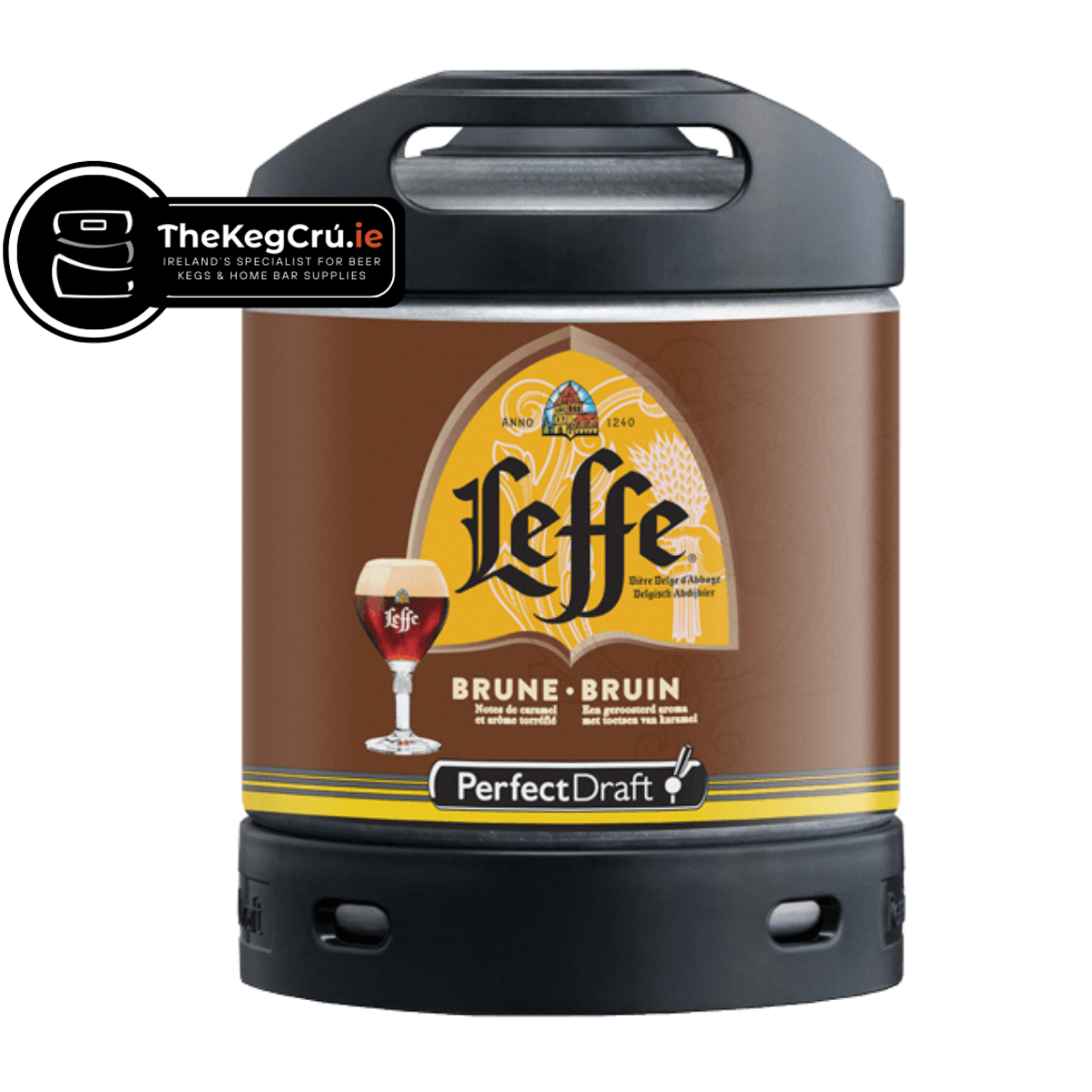 PerfectDraft - Leffe Brune – Brown Ale – 6.5% ABV - 6L PerfectDraft Keg - TheKegCru.ie