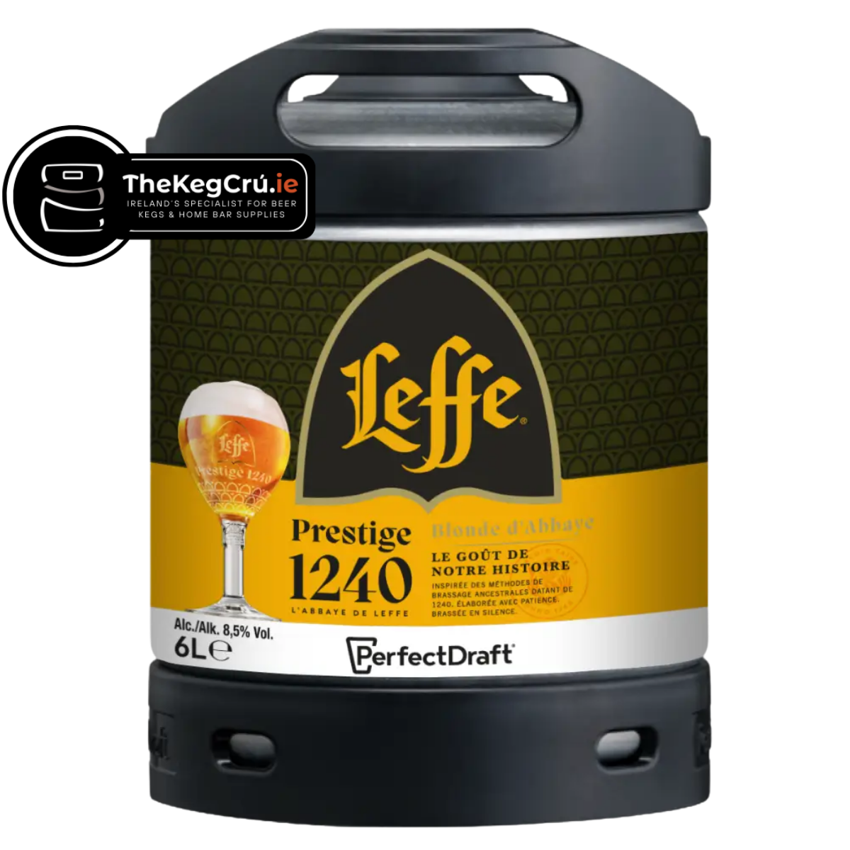 PerfectDraft - Leffe Prestige 1240 – Blonde Ale – 8.5% ABV - 6L PerfectDraft Keg - TheKegCru.ie