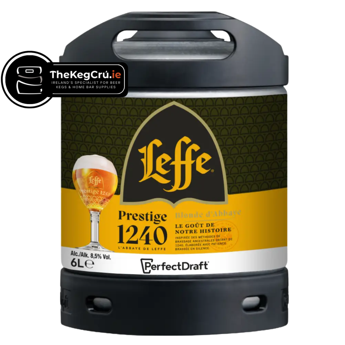 PerfectDraft - Leffe Prestige 1240 – Blonde Ale – 8.5% ABV - 6L PerfectDraft Keg - TheKegCru.ie