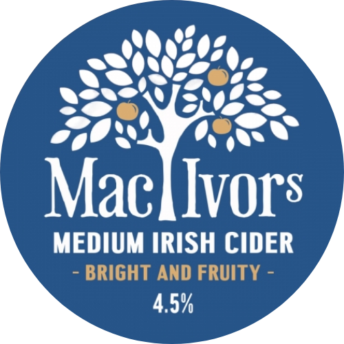 MacIvors – Medium Cider – 4.5% ABV – 50L Keg (≈88 Pints) – Stainless Steel Keg - TheKegCru.ie