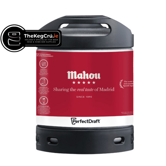 Mahou PerfectDraft Keg - Lager – 5.1% ABV - 6L PerfectDraft Keg - TheKegCru.ie