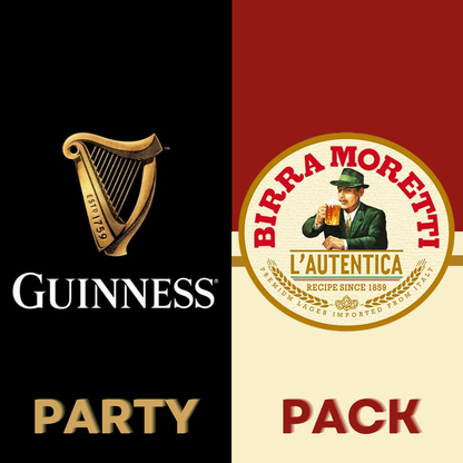 Rental - Guinness & Birra Moretti Party Pack - Kegs & Twin Taps - TheKegCru.ie