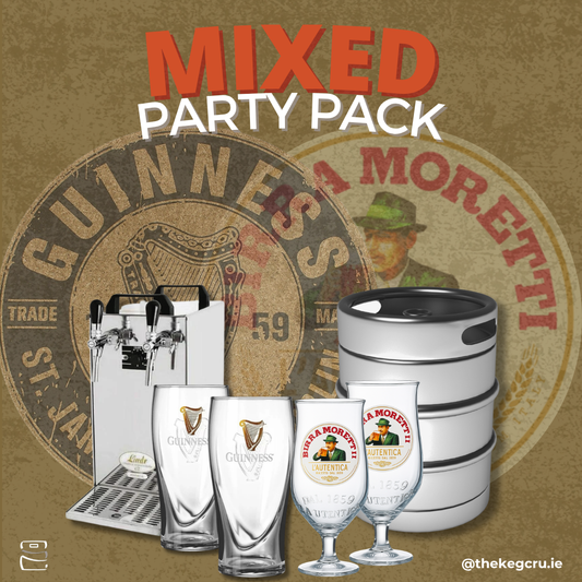 Rental - Guinness & Birra Moretti Party Pack - Kegs & Twin Taps - TheKegCru.ie