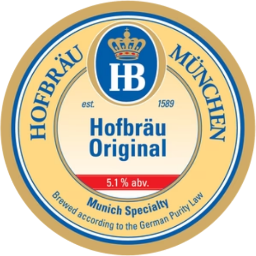 Hofbrau Munchen Original - Helles Lager - 5.1% ABV - 30L Stainless Steel Keg - TheKegCru.ie