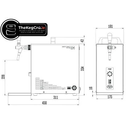 PYGMY 70/K Green Line - Pours Two Products (Double Coil) - Brand new - TheKegCru.ie