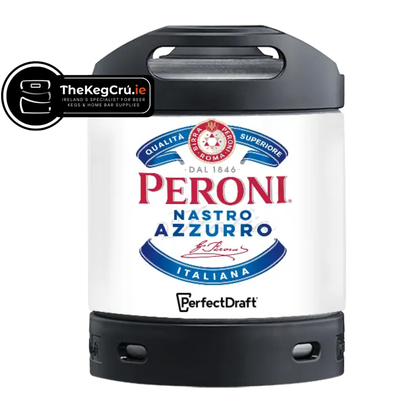 Peroni Nastro Azzurro PerfectDraft Keg - Lager - 5% ABV - 6L PerfectDraft Keg - TheKegCru.ie