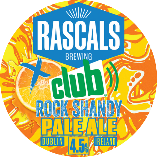 Rascals – Rockshandy - Pale Ale – 4.5 % ABV – 50L Keg (≈88 Pints) – Stainless Steel Keg - TheKegCru.ie