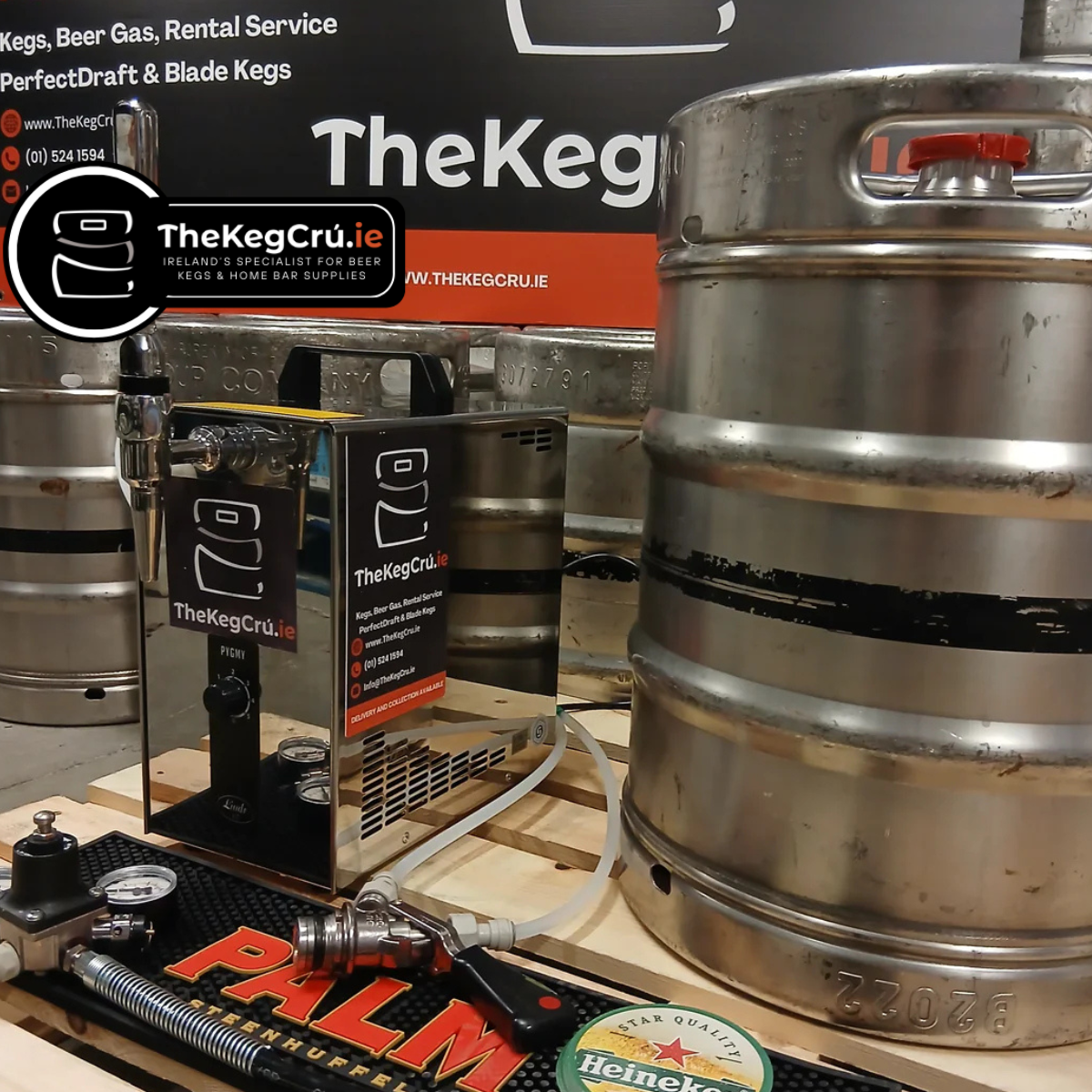 Rental – Single Tap Beer Tap Using Built In Air Compressor – For Lager, Ale & Cider - TheKegCru.ie
