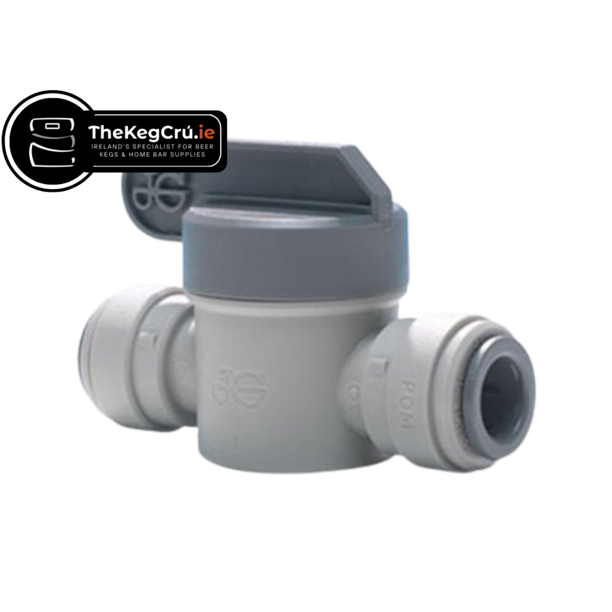 Shut Off Valve Straight - 3/8"JG to 3/8"JG - TheKegCru.ie