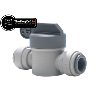 Shut Off Valve Straight - 3/8"JG to 3/8"JG - TheKegCru.ie