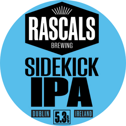 Rascals – Sidekick - IPA – 5.3% ABV – 50L Keg (≈88 Pints) – Stainless Steel Keg - SideKick