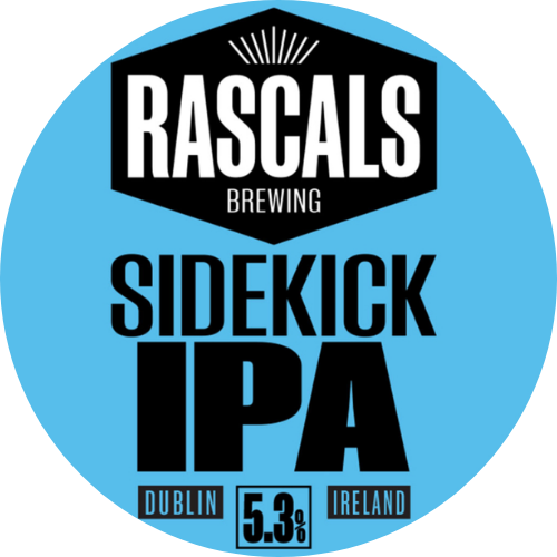 Rascals – Sidekick - IPA – 5.3% ABV – 50L Keg (≈88 Pints) – Stainless Steel Keg - TheKegCru.ie